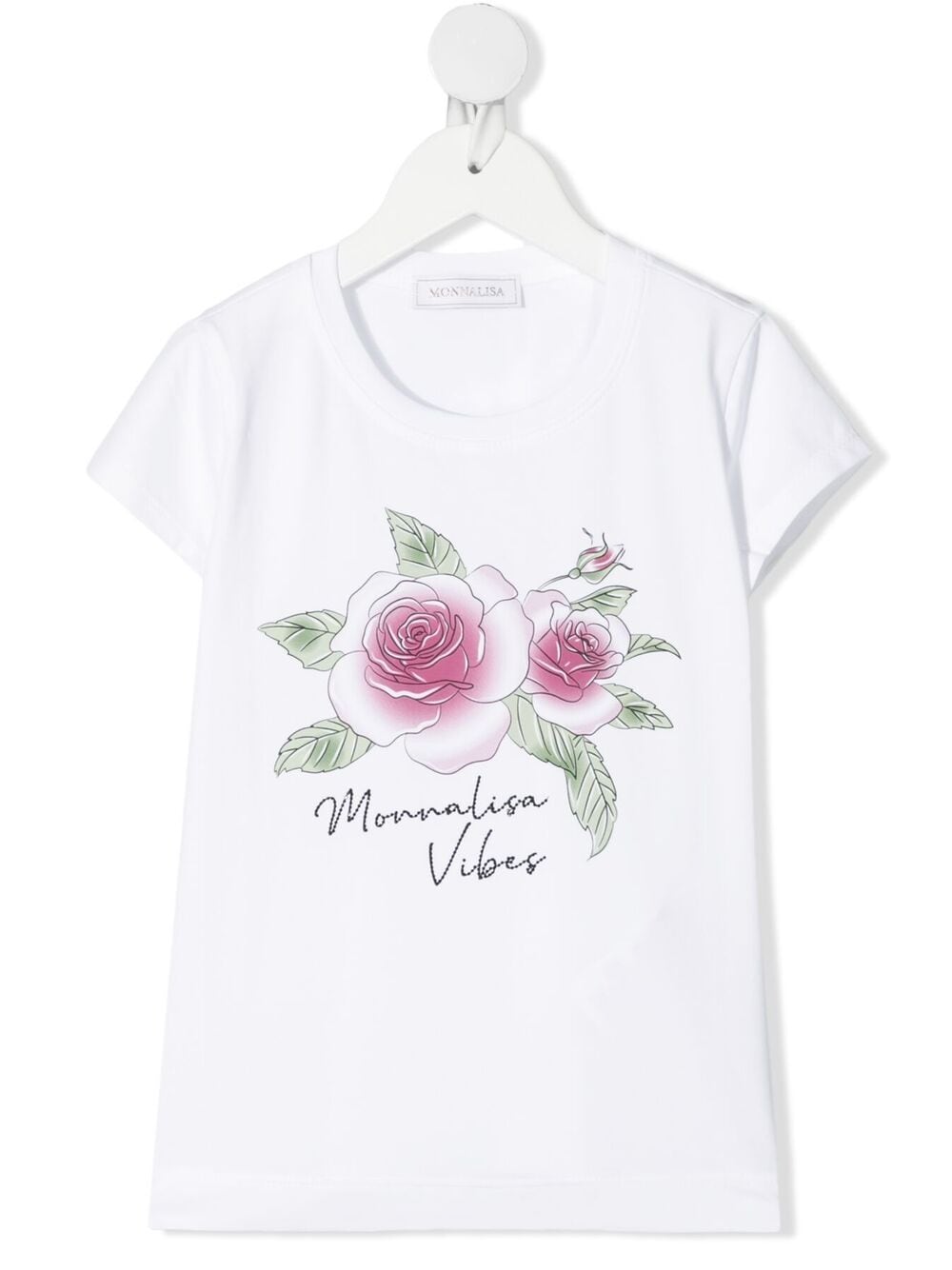 Monnalisa floral-print cotton T-shirt - White von Monnalisa