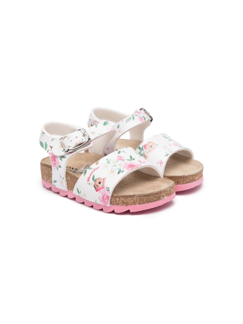 Monnalisa floral-print sandals - White von Monnalisa