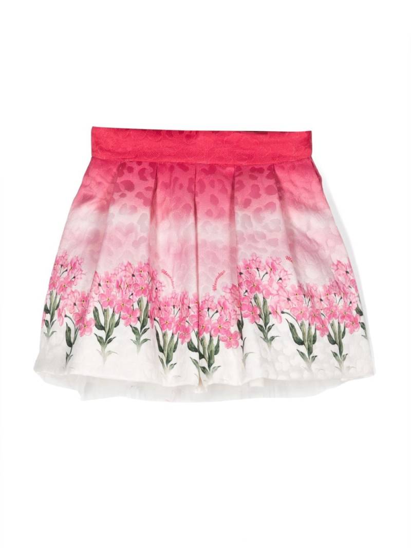 Monnalisa floral-print skirt - Pink von Monnalisa