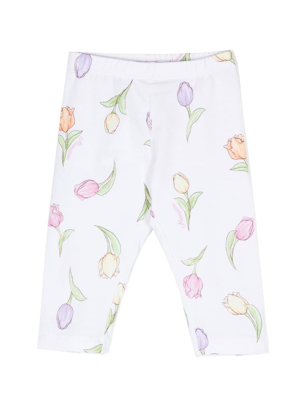 Monnalisa floral-print stretch-cotton leggings - White von Monnalisa
