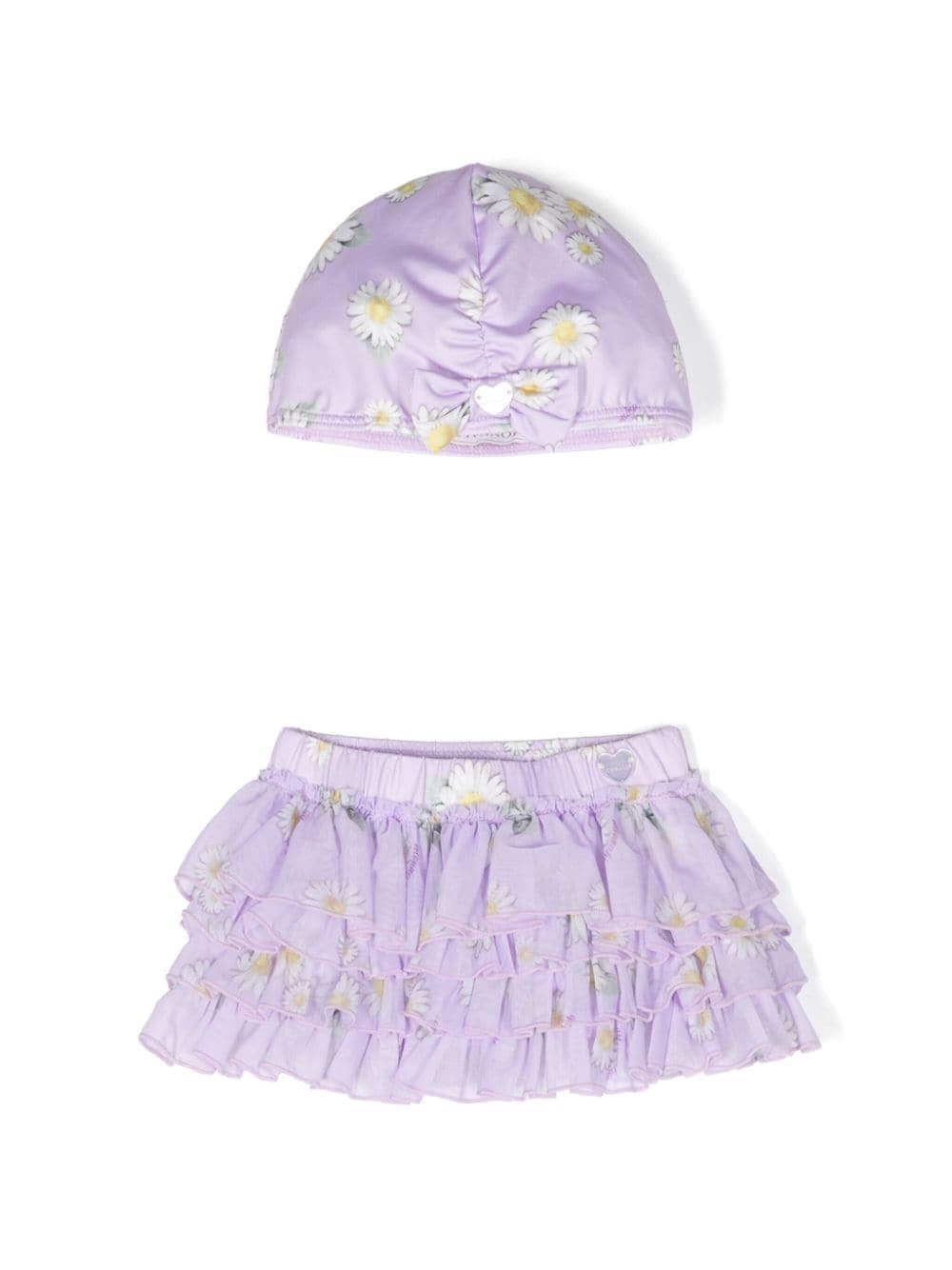 Monnalisa floral-print swim skirt (set of two) - Purple von Monnalisa