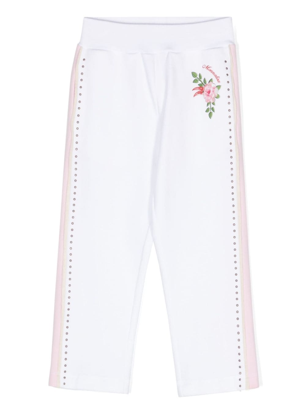 Monnalisa floral-print track pants - White von Monnalisa