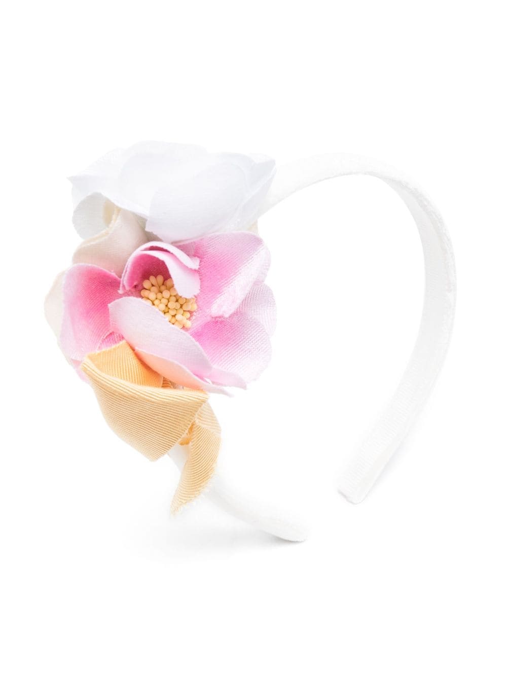 Monnalisa flower-detail head band - White von Monnalisa