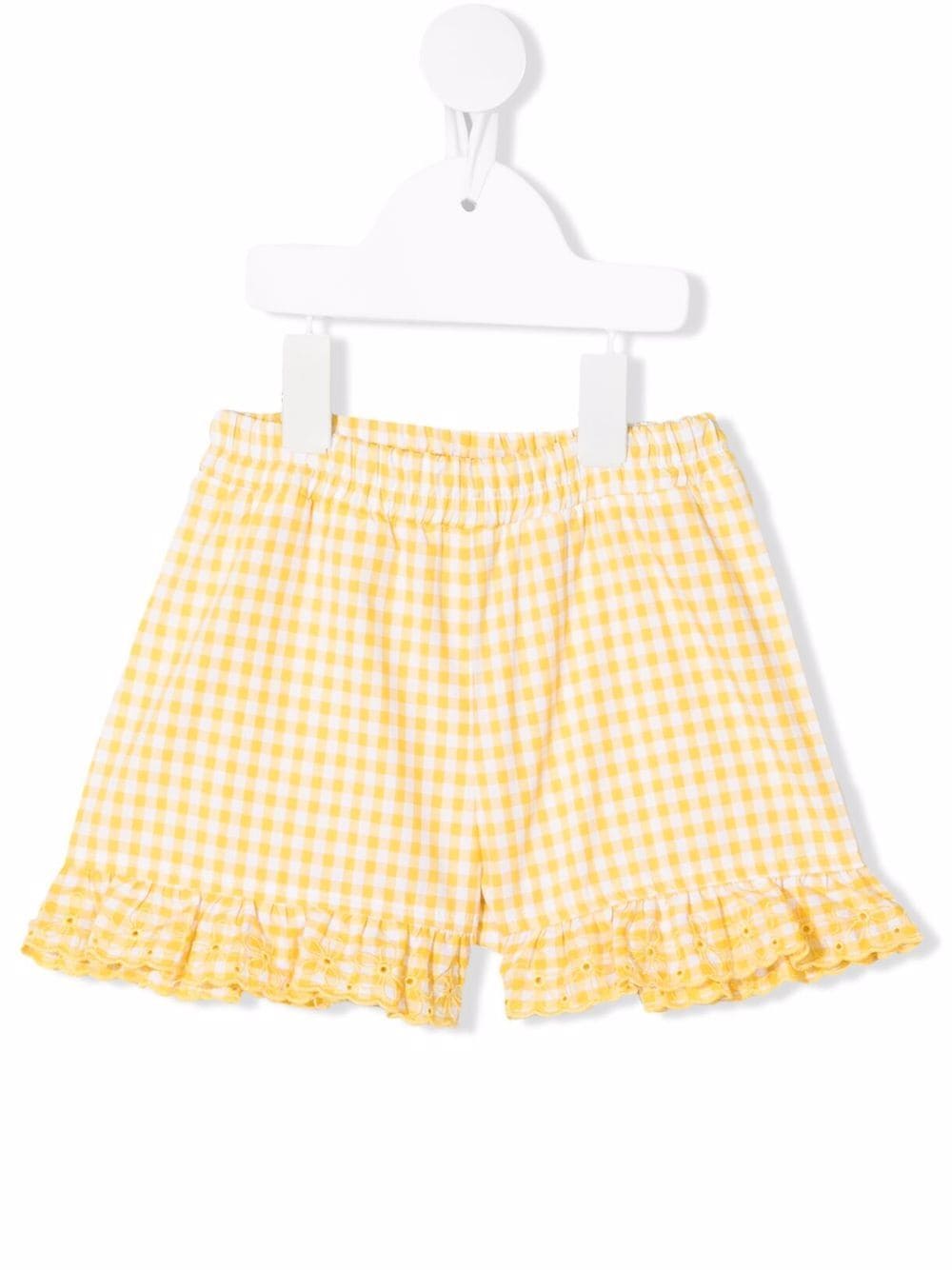 Monnalisa gingham-print shorts - Yellow von Monnalisa