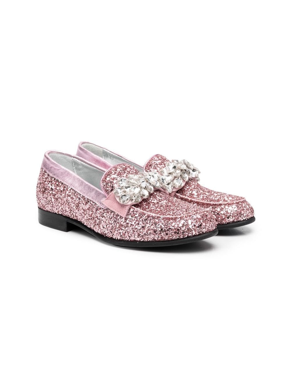 Monnalisa glitter-embellished ballerina shoes - Pink von Monnalisa