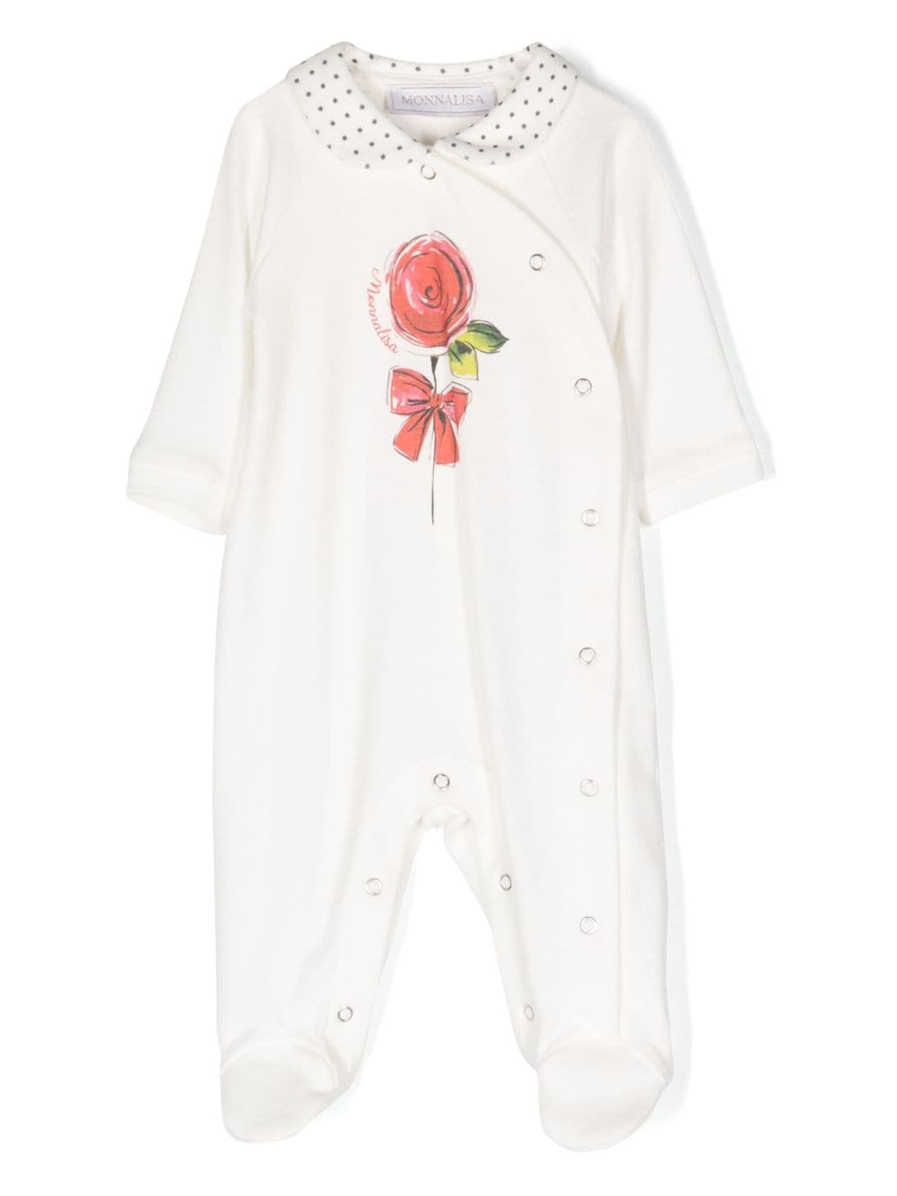 Monnalisa graphic-print babygrow - White von Monnalisa