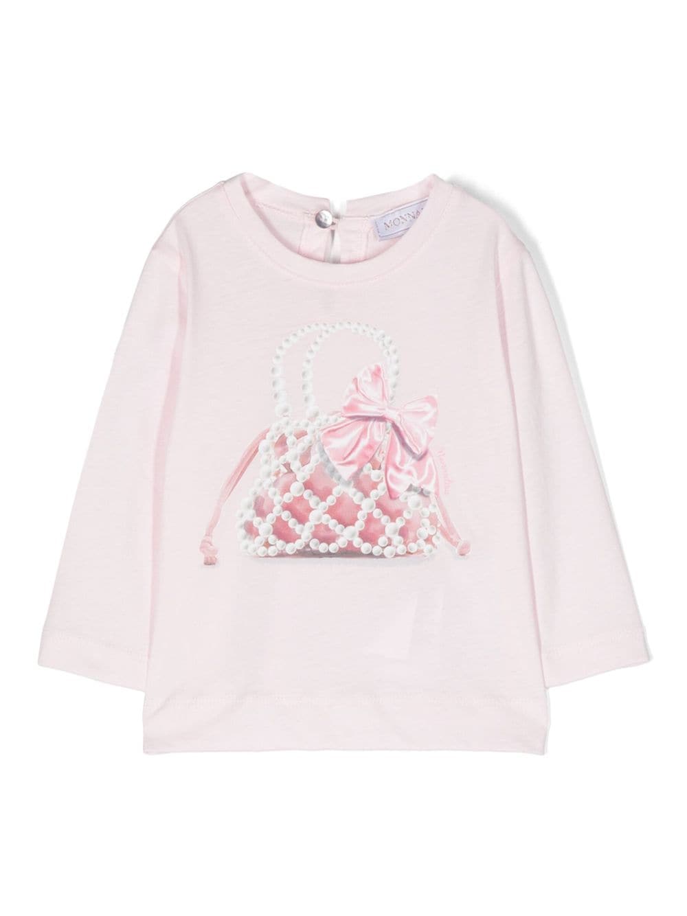 Monnalisa graphic-print cotton T-shirt - Pink von Monnalisa