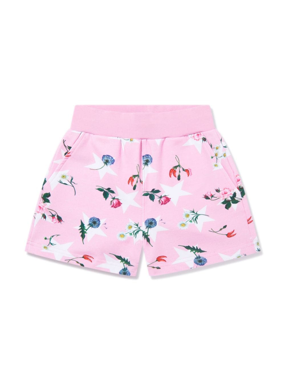 Monnalisa graphic-print cotton-blend shorts - Pink von Monnalisa