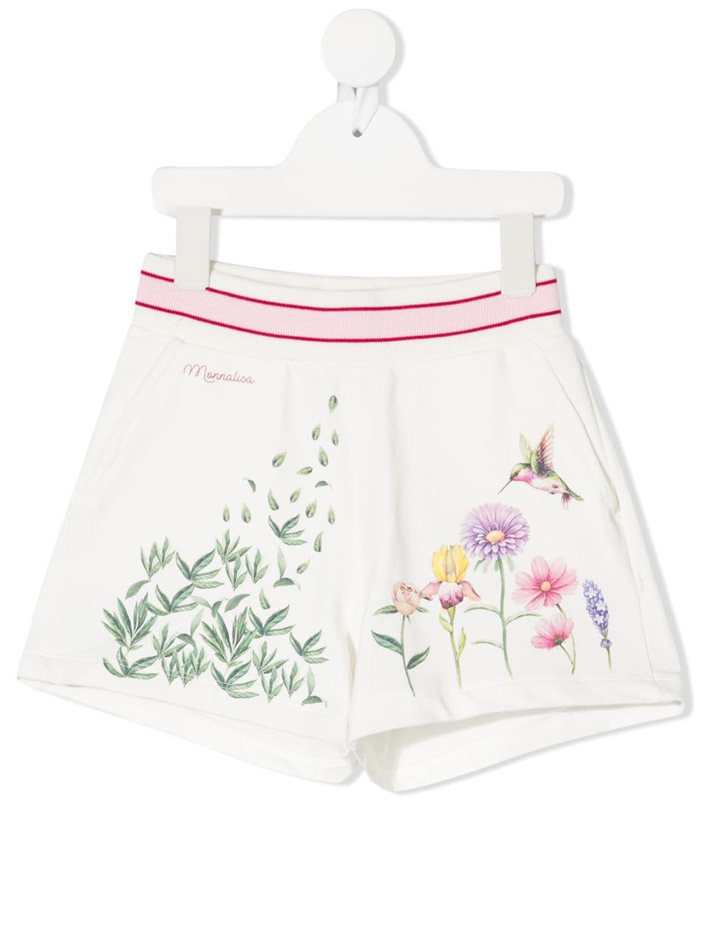 Monnalisa graphic-print track shorts - White von Monnalisa