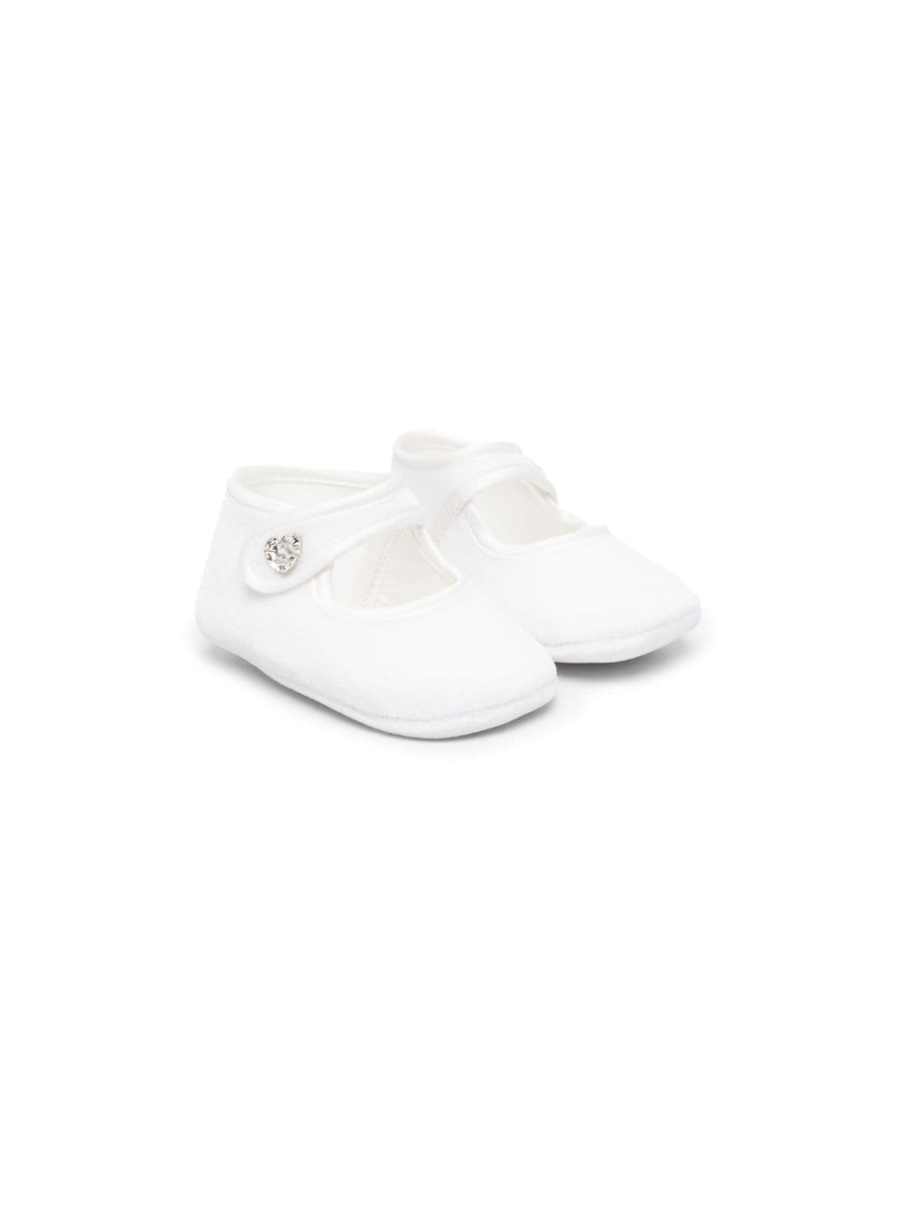 Monnalisa heart buckle-fastening ballerinas - White von Monnalisa