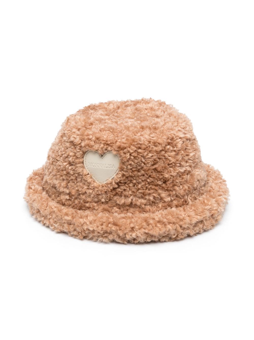 Monnalisa heart-patch bucket hat - Neutrals von Monnalisa