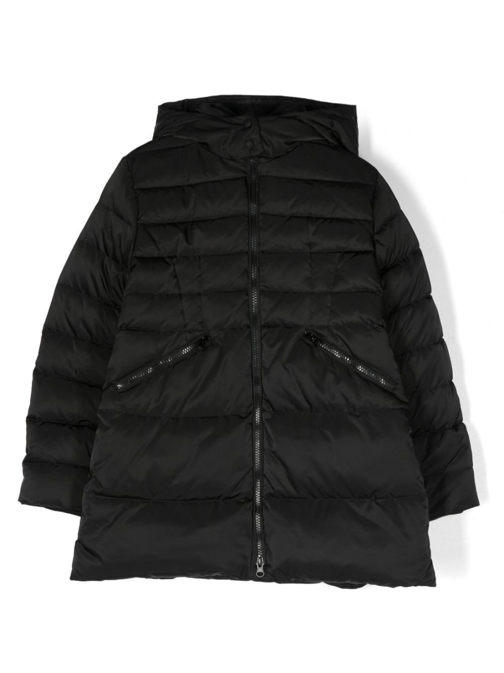 Monnalisa hooded padded coat - Black von Monnalisa