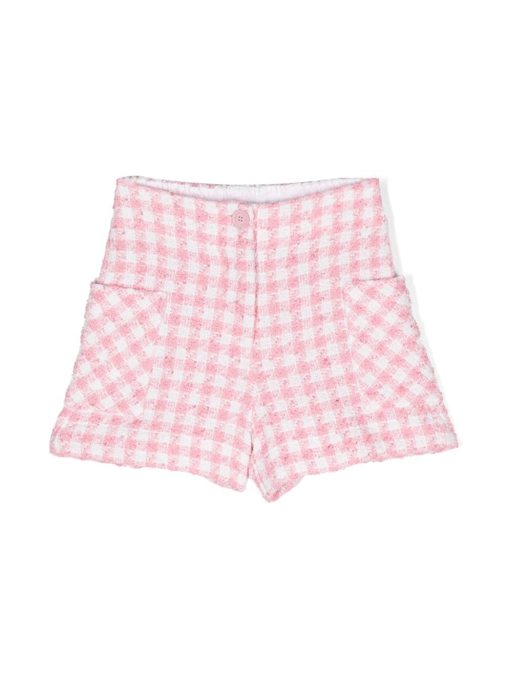 Monnalisa houndstooth bouclé shorts - White von Monnalisa