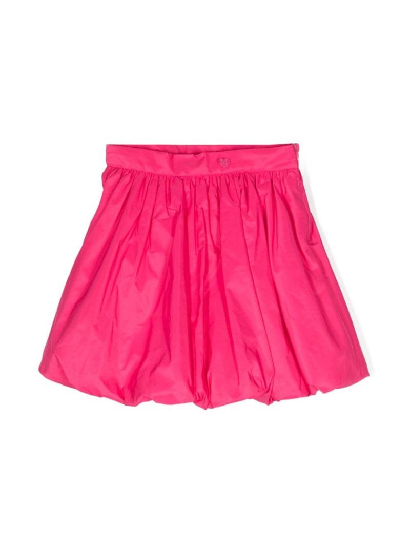 Monnalisa logo-appliqué pleated skirt - Pink von Monnalisa