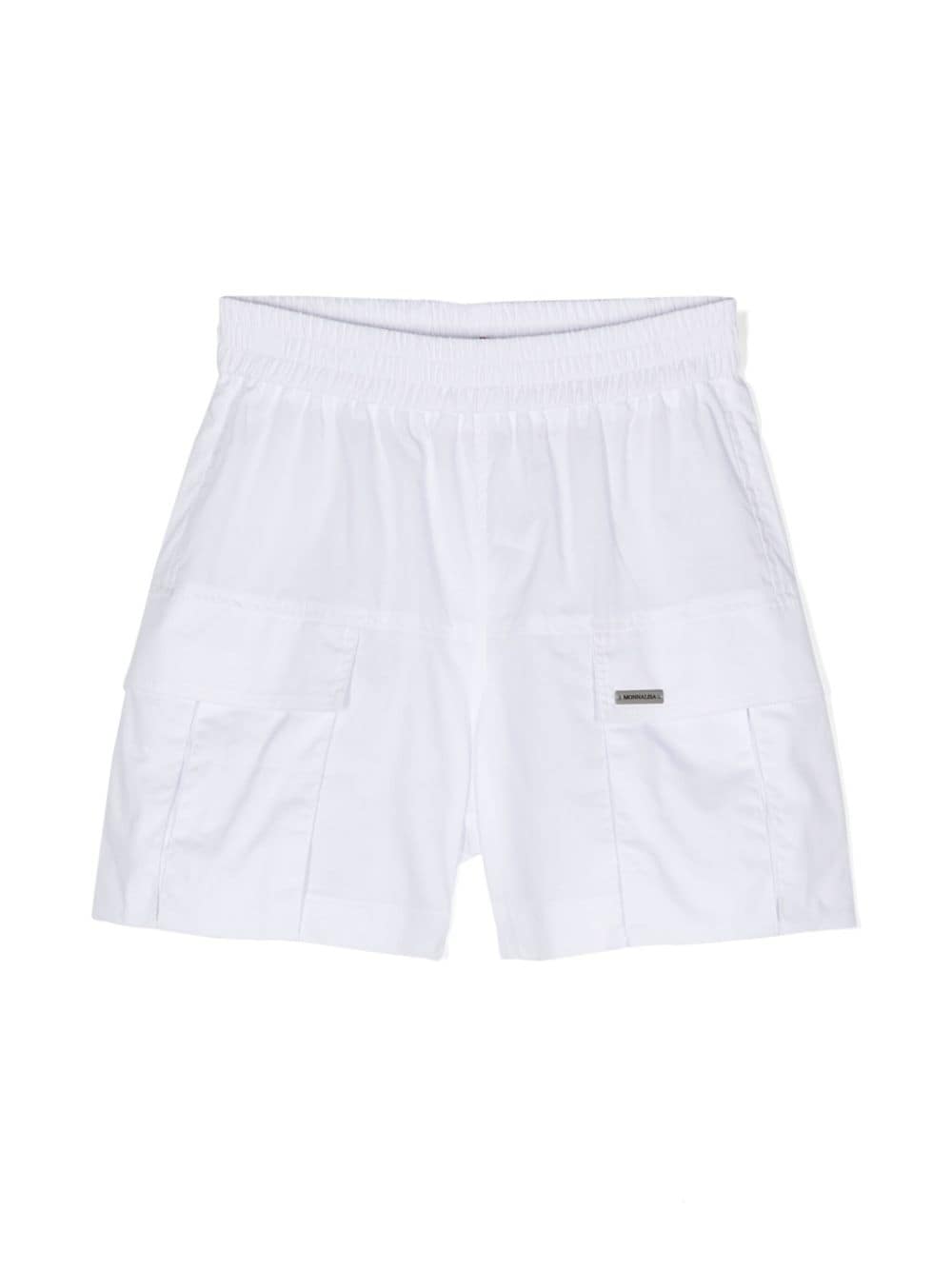 Monnalisa logo-plaque cargo shorts - White von Monnalisa