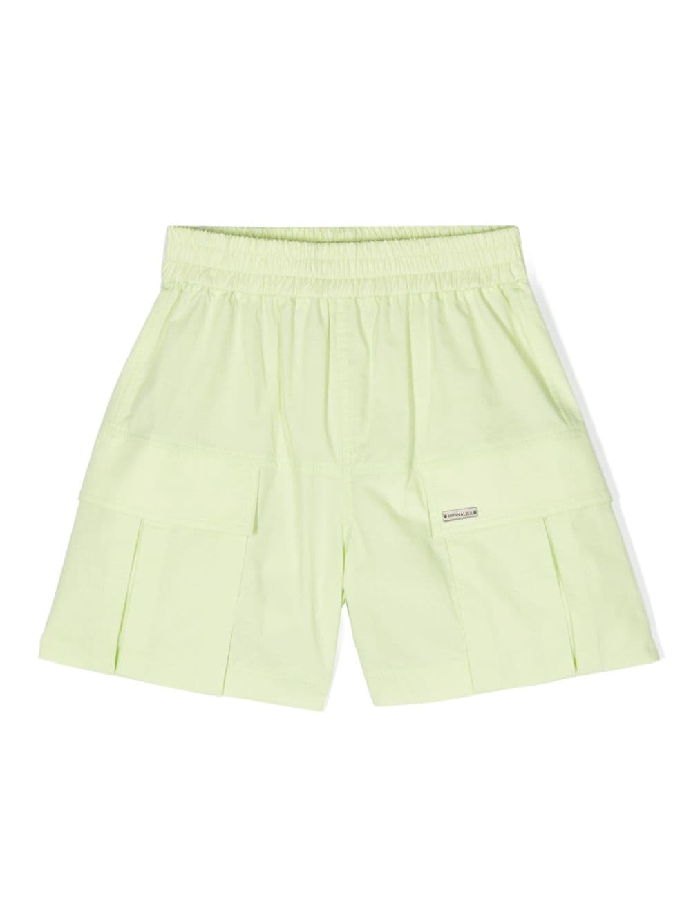 Monnalisa logo-plaque elasticated-waistband shorts - Green von Monnalisa