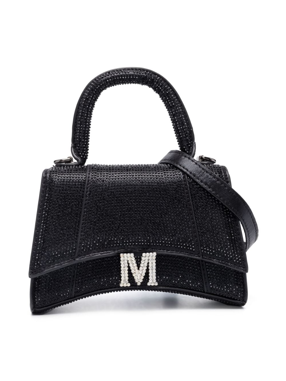 Monnalisa logo-plaque rhinestone-embellished bag - Black von Monnalisa