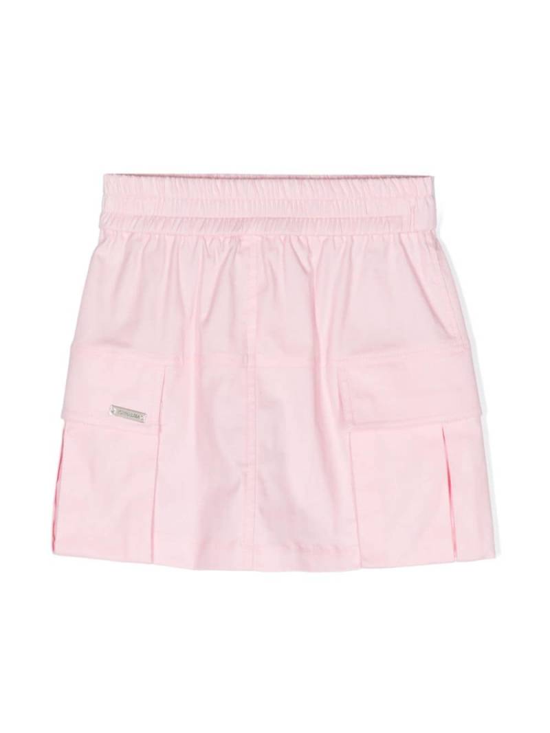 Monnalisa logo-plaque slip-on skirt - Pink von Monnalisa