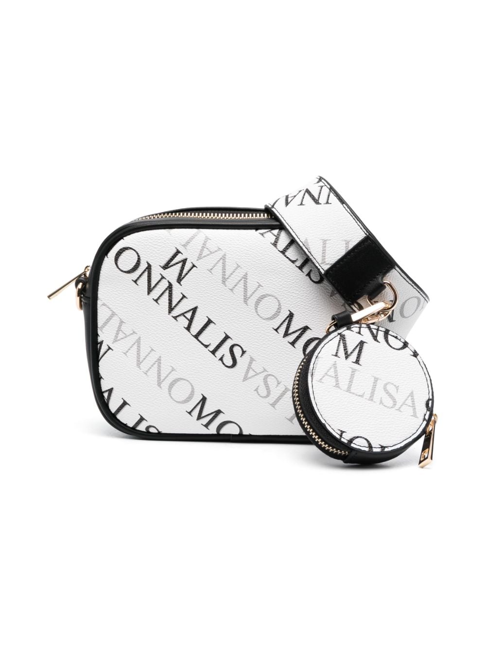 Monnalisa logo-print shoulder bag - Black von Monnalisa