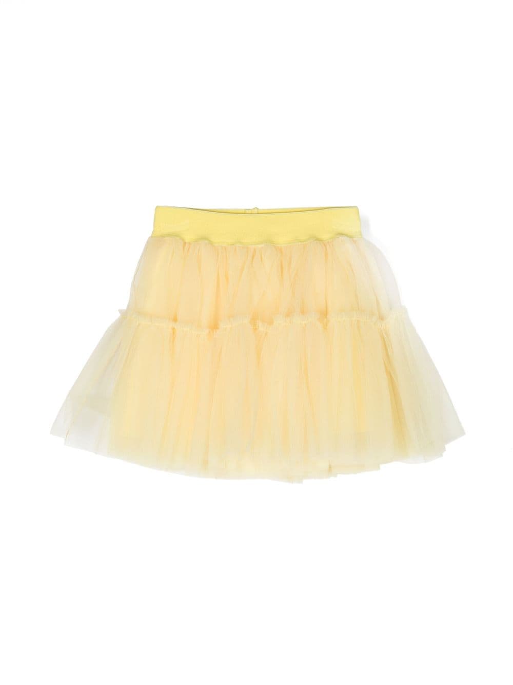 Monnalisa logo-waistband cotton tutu skirt - Yellow von Monnalisa