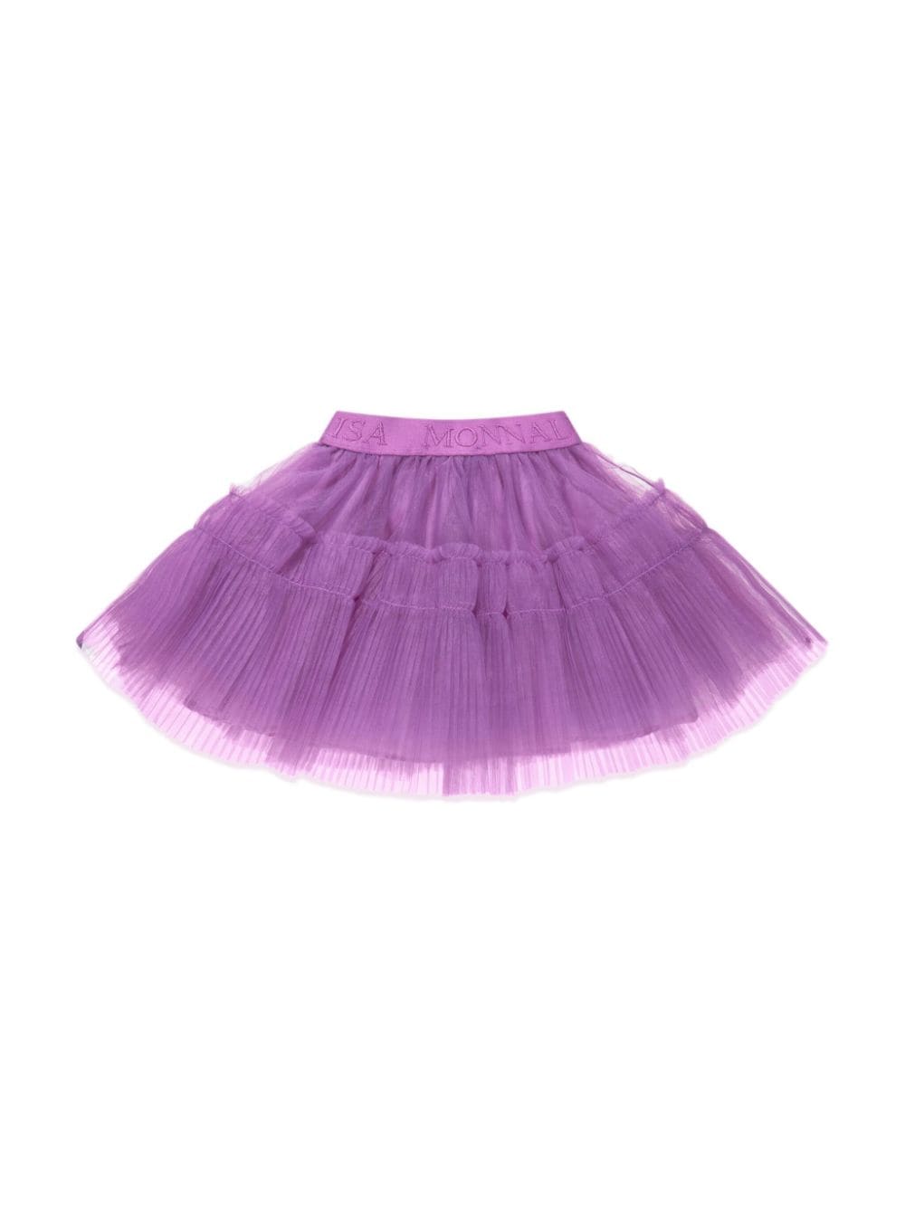 Monnalisa logo-waistband tulle tutu - Purple von Monnalisa