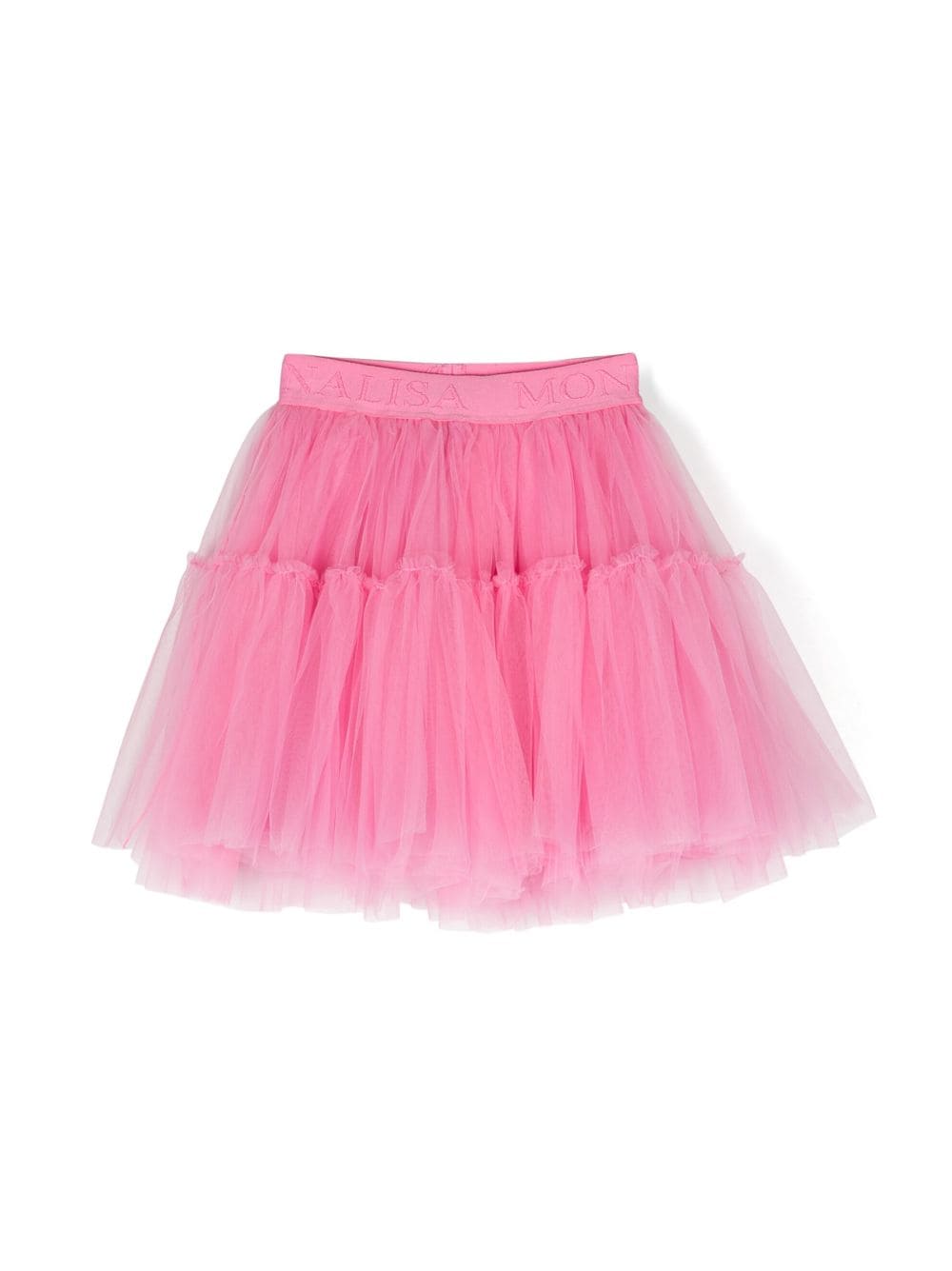 Monnalisa logo-waistband tulle tutu skirt - Pink von Monnalisa