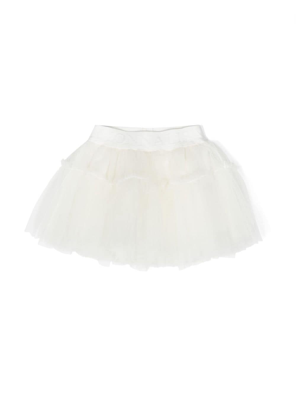Monnalisa logo-waistband tutu skirt - White von Monnalisa