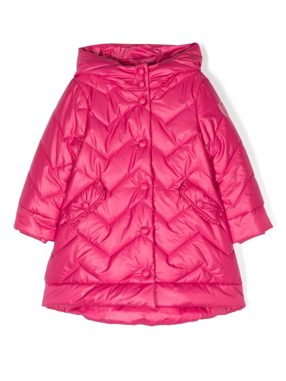 Monnalisa long-sleeve quilted coat - Pink von Monnalisa