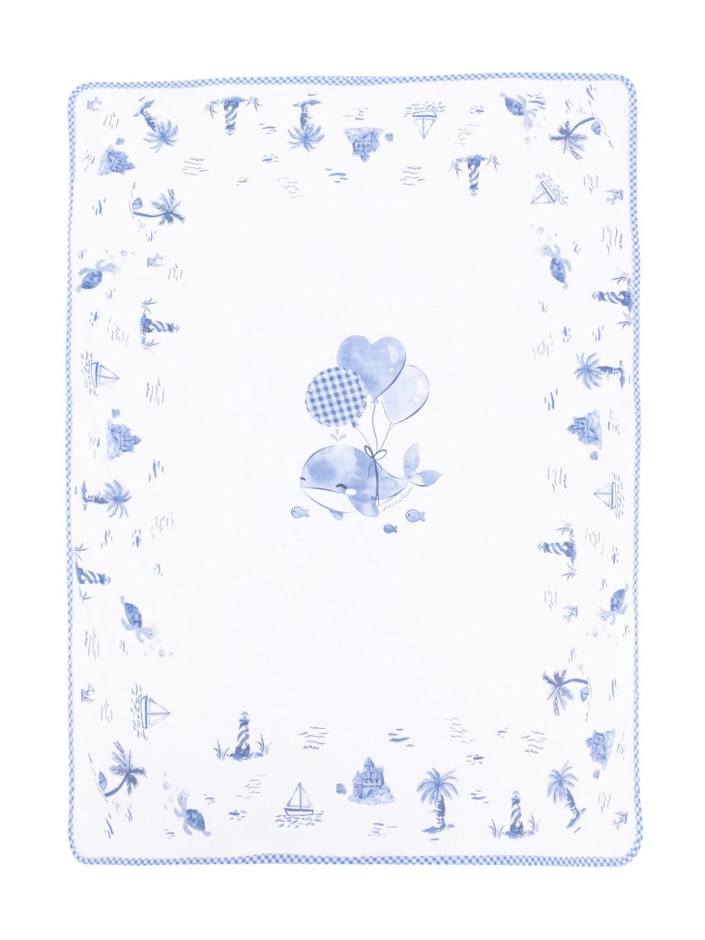 Monnalisa marine-print padded blanket - White von Monnalisa