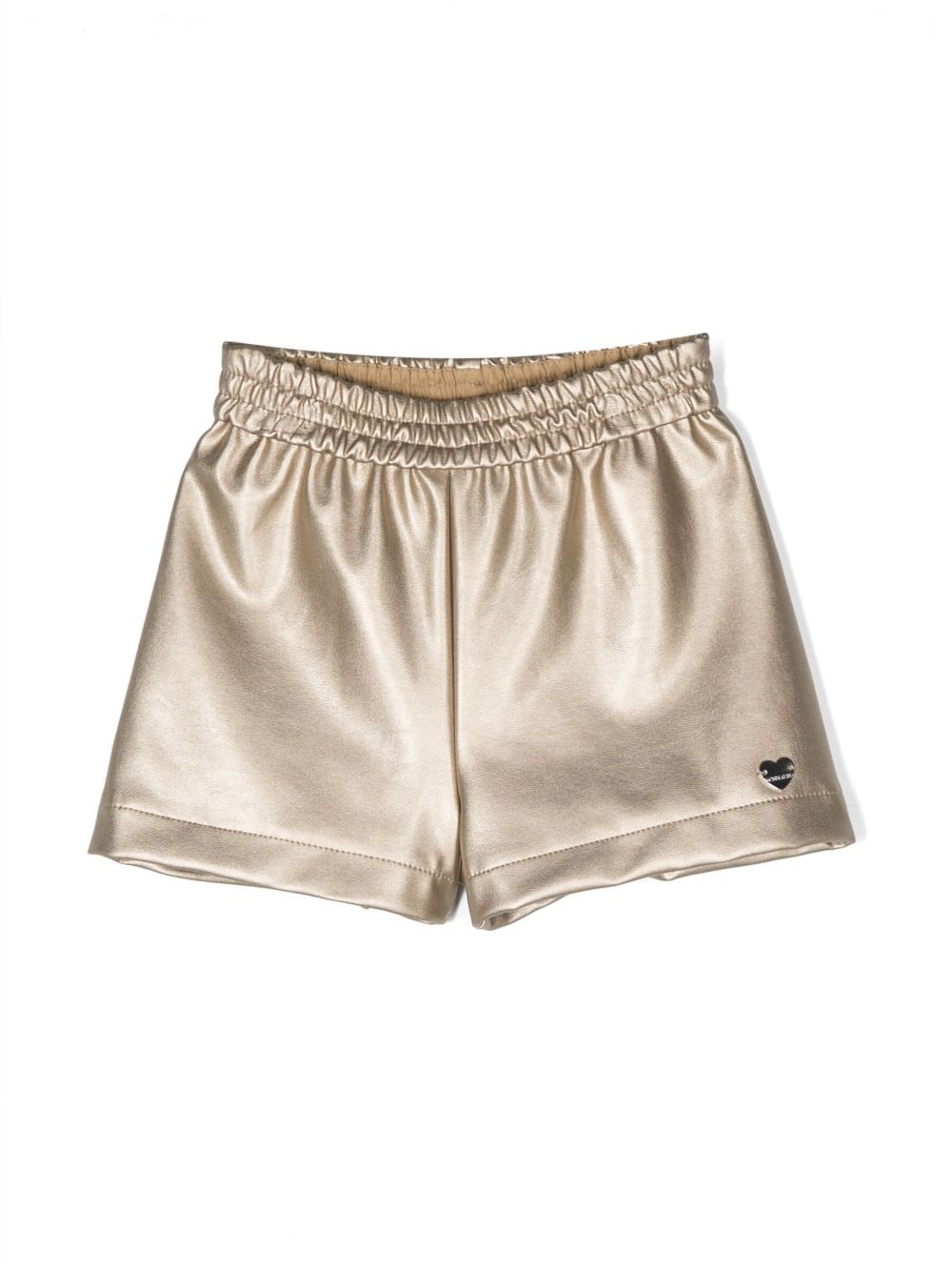 Monnalisa metallic-finish elasticated shorts - Gold von Monnalisa