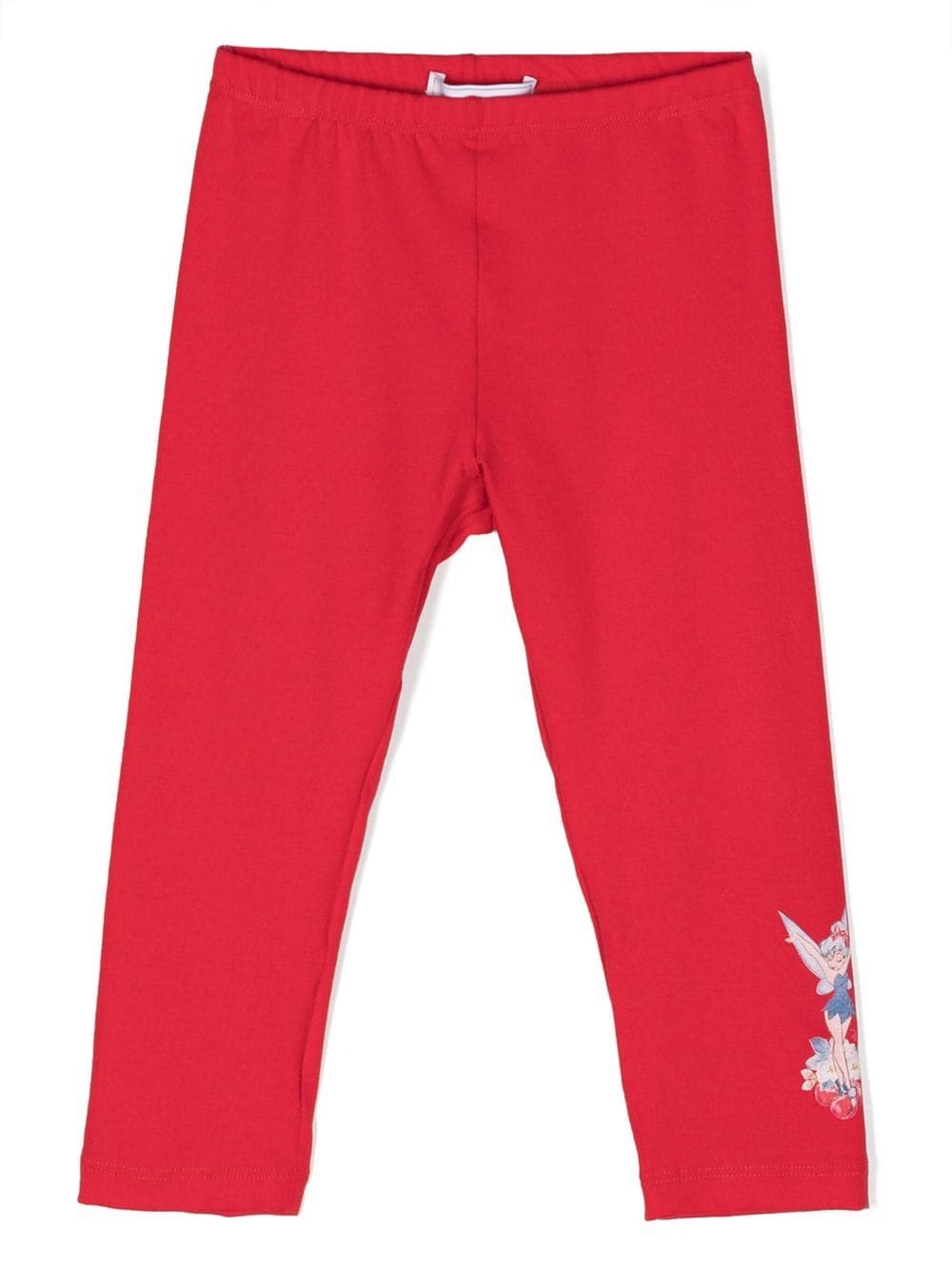 Monnalisa motif-print cotton leggings - Red von Monnalisa