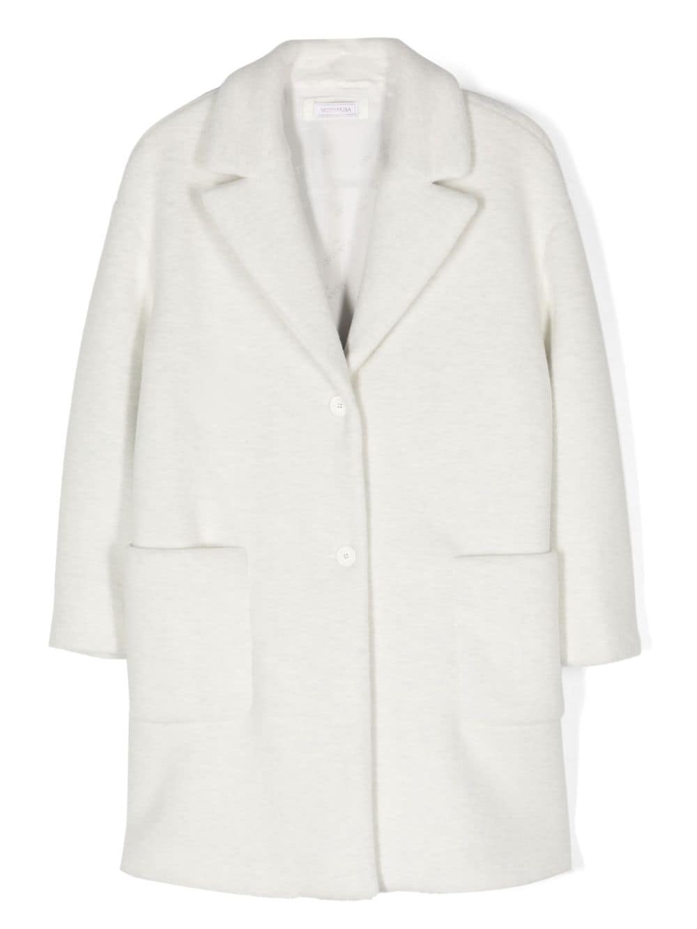 Monnalisa notched-lapels single-breasted coat - Neutrals von Monnalisa