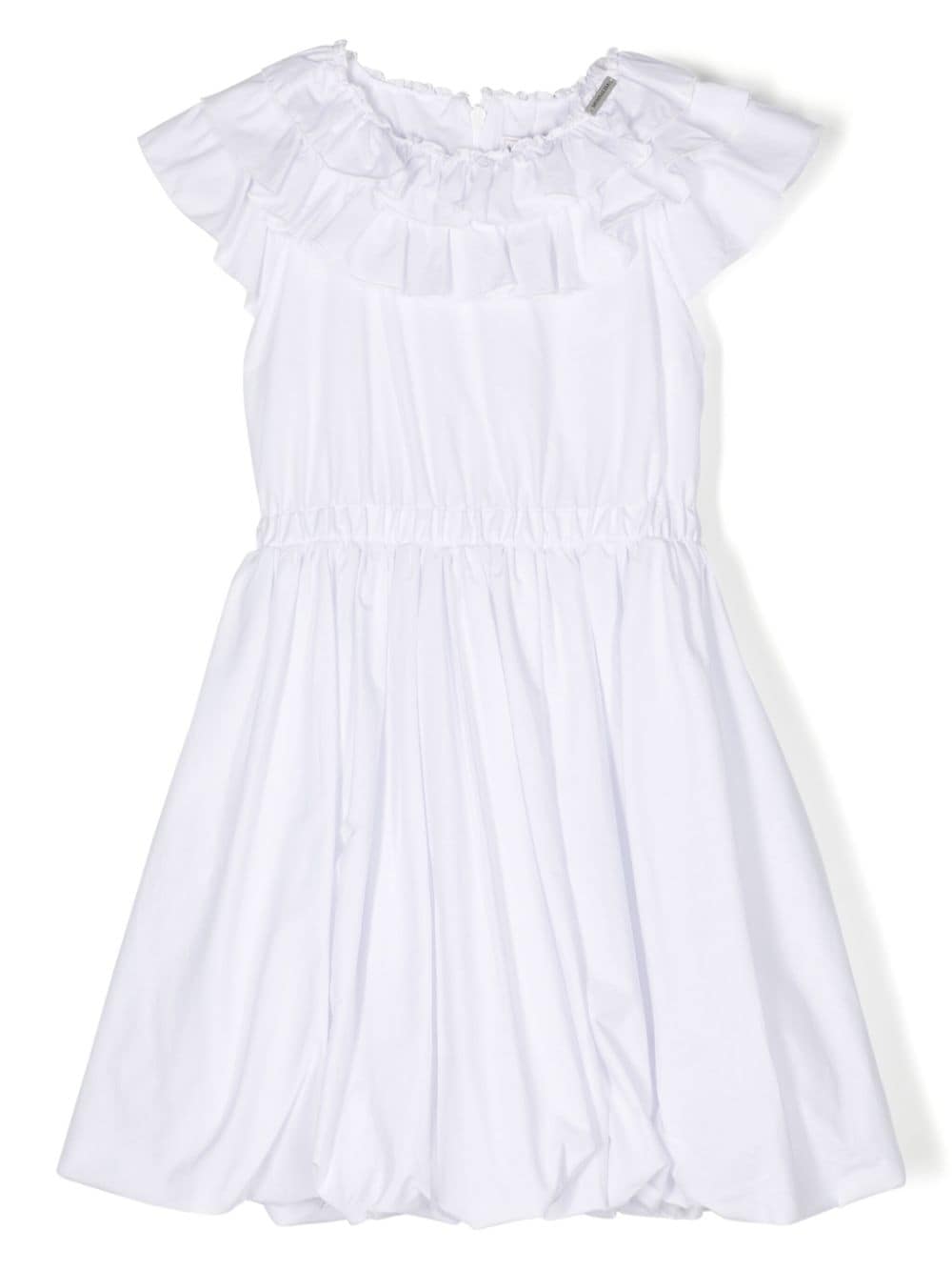 Monnalisa off-shoulder ruffled dress - White von Monnalisa