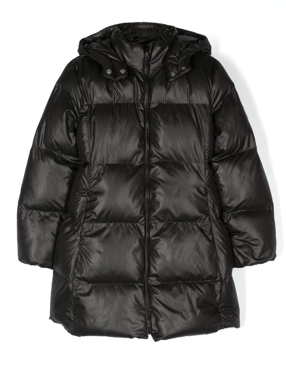 Monnalisa padded hooded coat - Black von Monnalisa