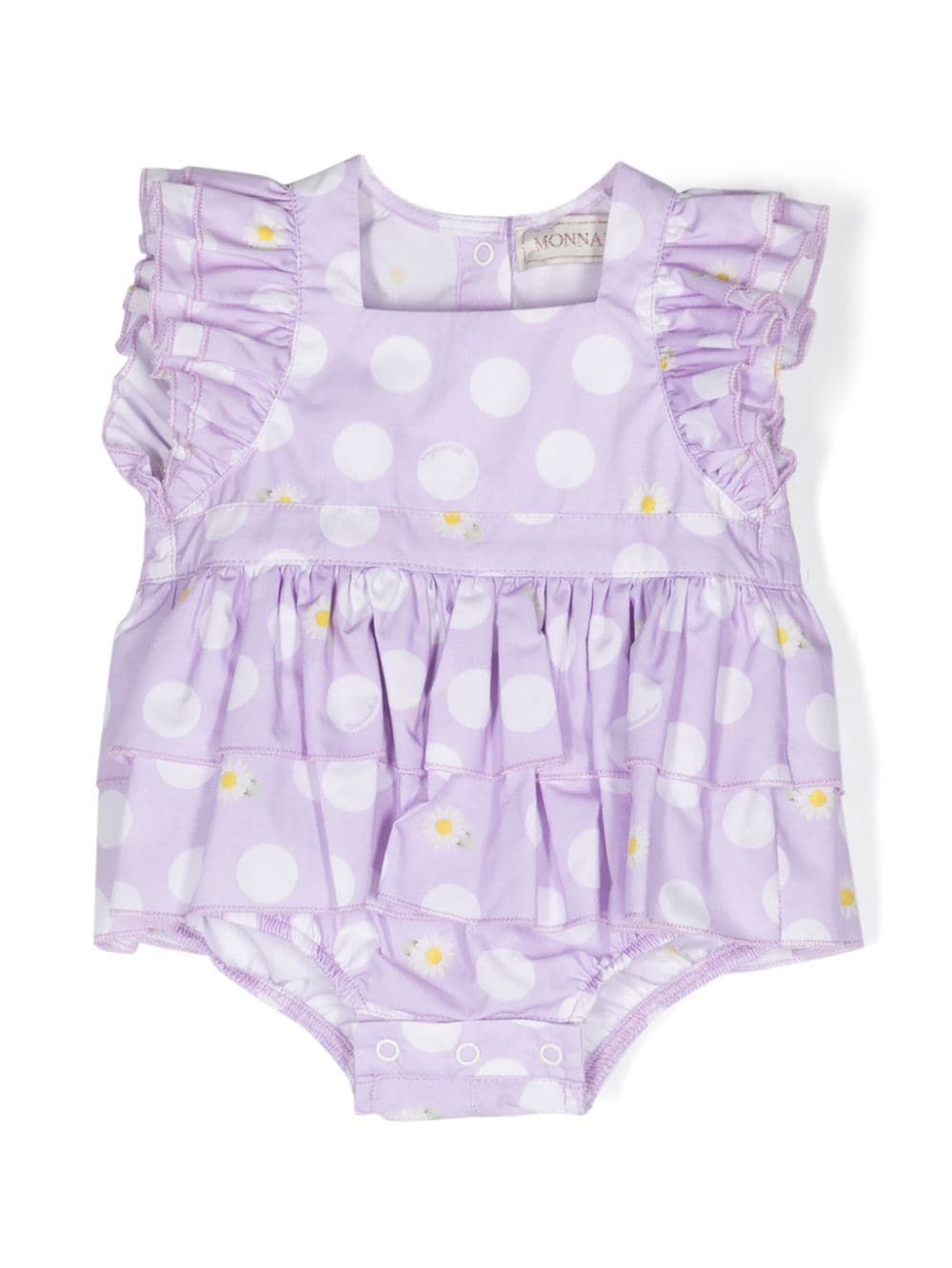 Monnalisa polka dot-print cotton dress - Purple von Monnalisa