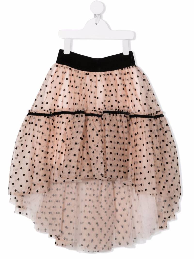 Monnalisa polka-dot tulle skirt - Pink von Monnalisa