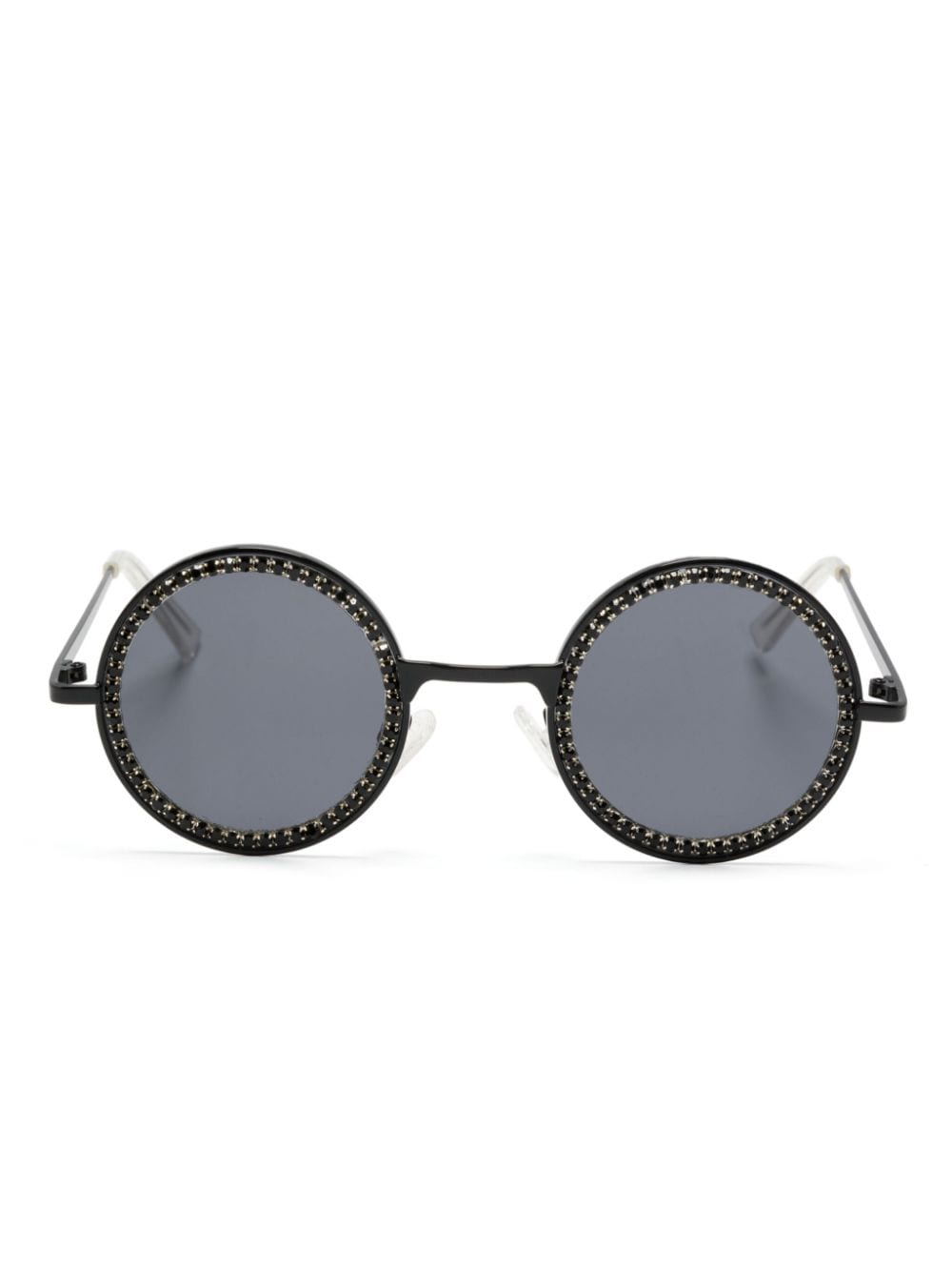 Monnalisa rhinestone-embellished round-frame sunglasses - Black von Monnalisa