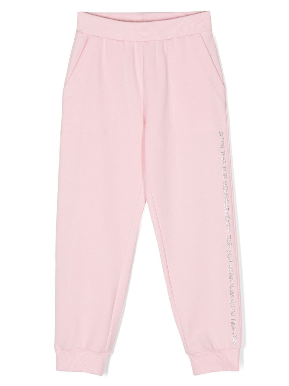 Monnalisa rhinestone-embellished tracksuit bottoms - Pink von Monnalisa