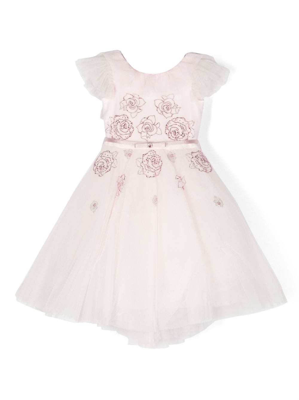 Monnalisa rhinestone-embellished tulle dress - Pink von Monnalisa