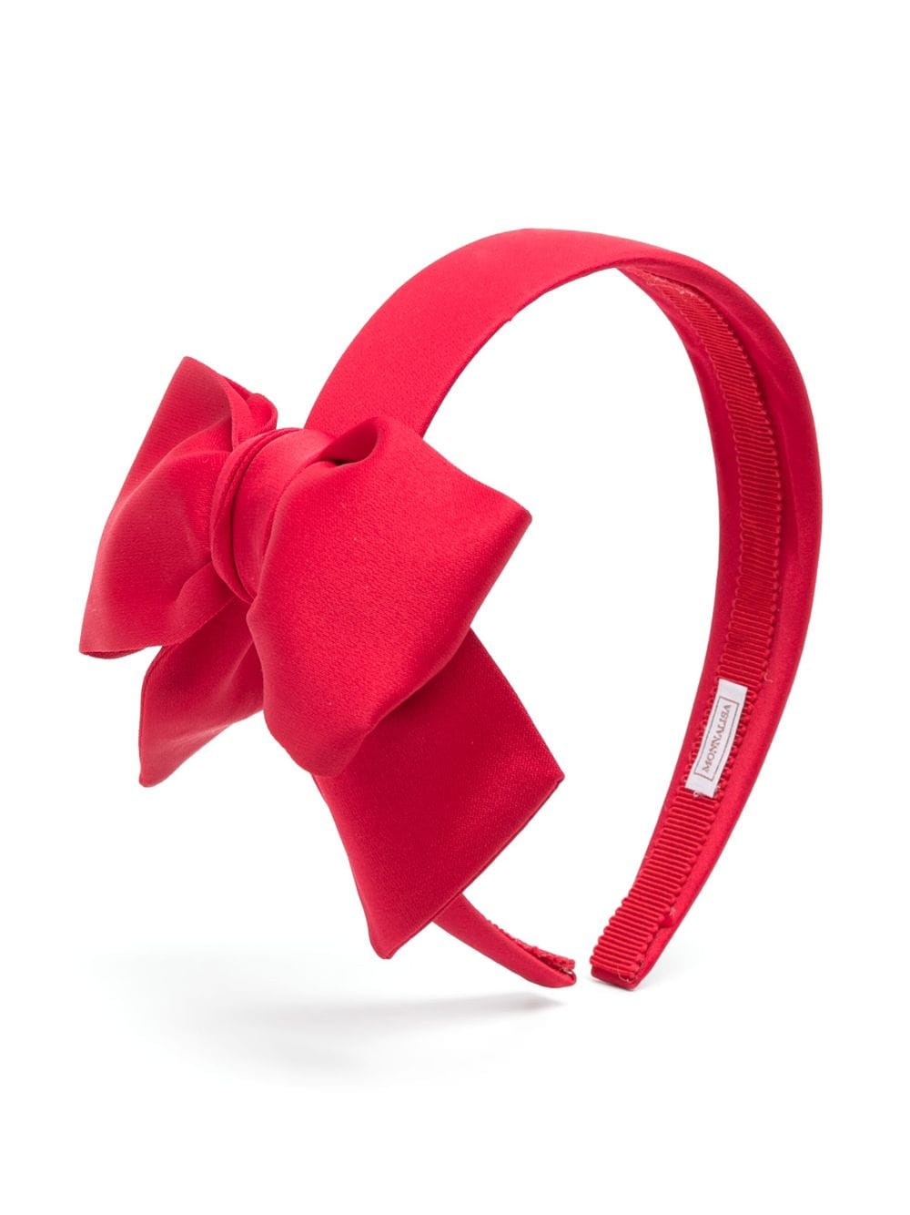Monnalisa rhinestone-logo bow-detailed headband - Red von Monnalisa