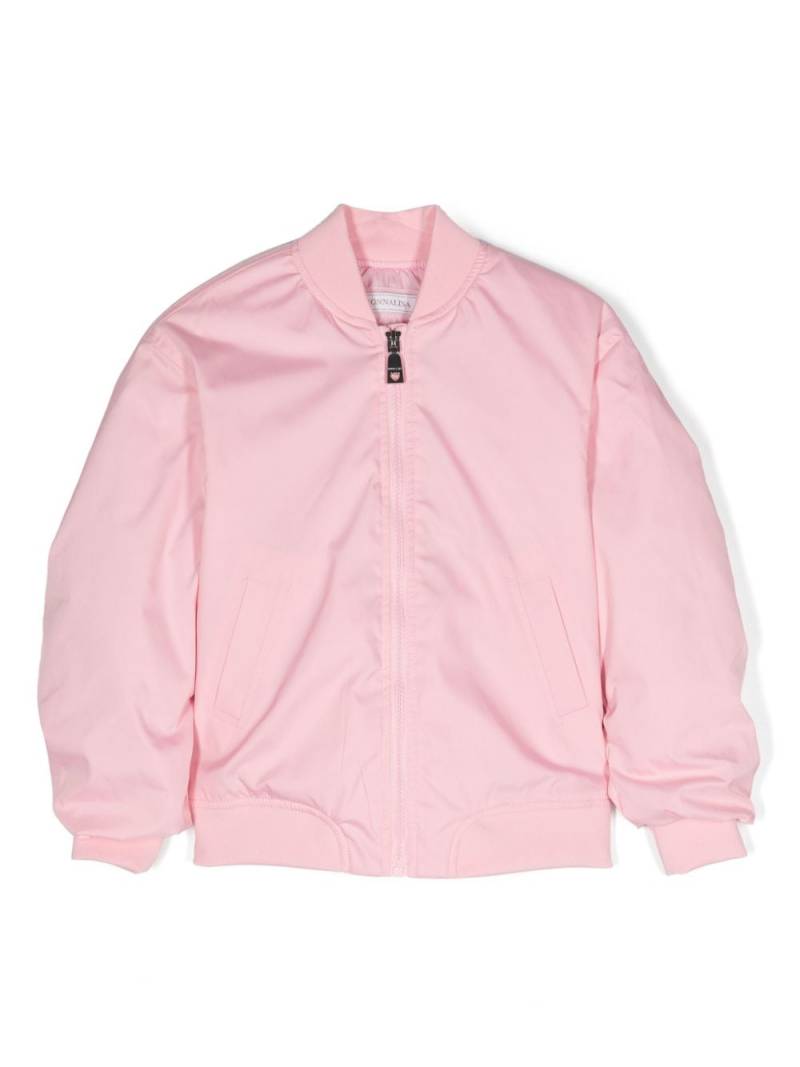 Monnalisa ruched-trim bomber jacket - Pink von Monnalisa