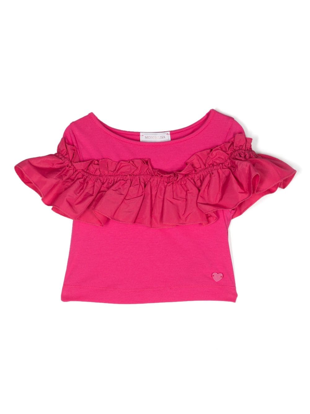 Monnalisa ruffle-detail jersey T-shirt - Pink von Monnalisa
