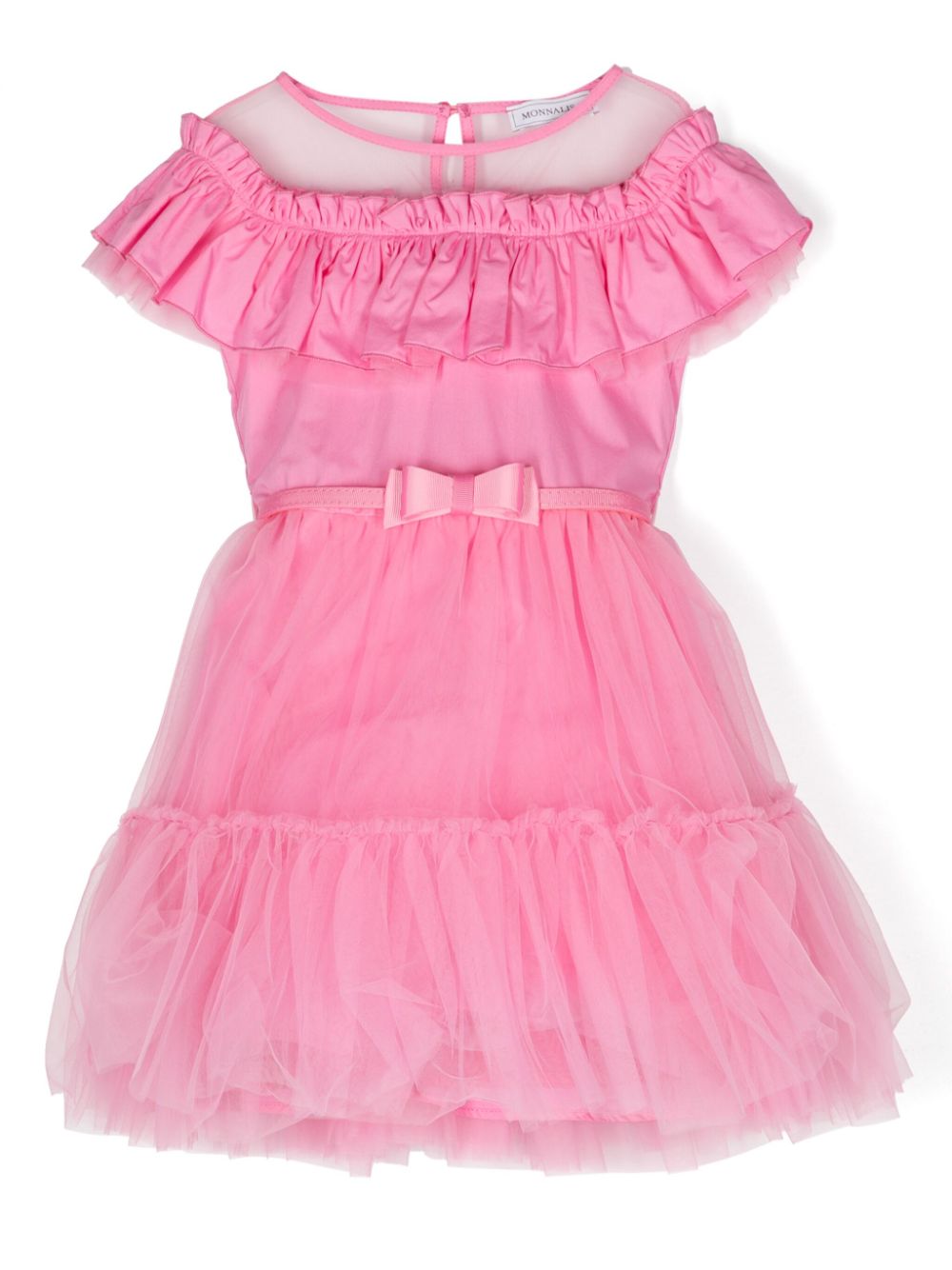 Monnalisa ruffle-detail tulle dress - Pink von Monnalisa