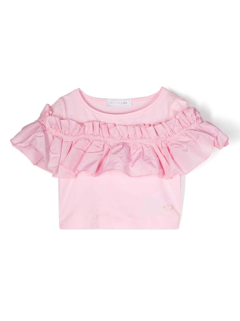 Monnalisa ruffle-trim T-shirt - Pink von Monnalisa