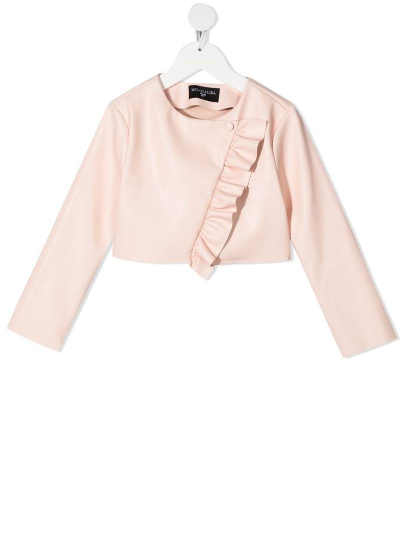 Monnalisa ruffle trim jacket - Pink von Monnalisa