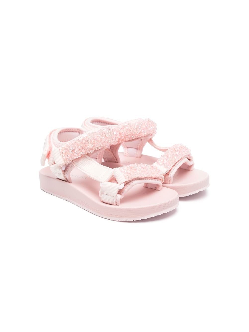Monnalisa sequin embellished sandals - Pink von Monnalisa