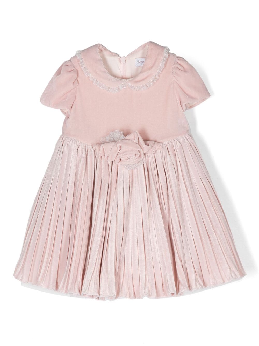 Monnalisa short-sleeve pleated dress - Pink von Monnalisa