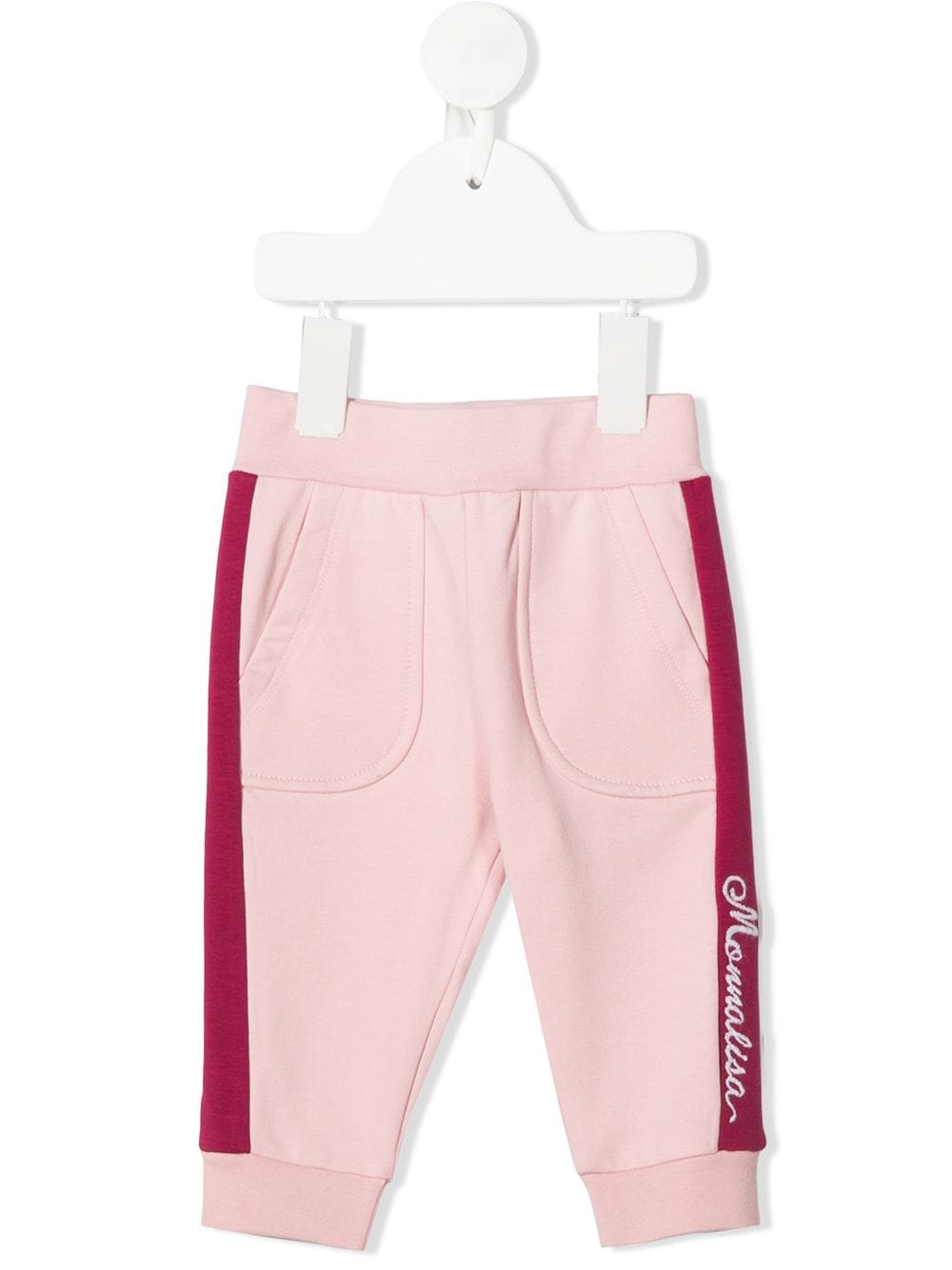 Monnalisa side stripe track pants - Pink von Monnalisa