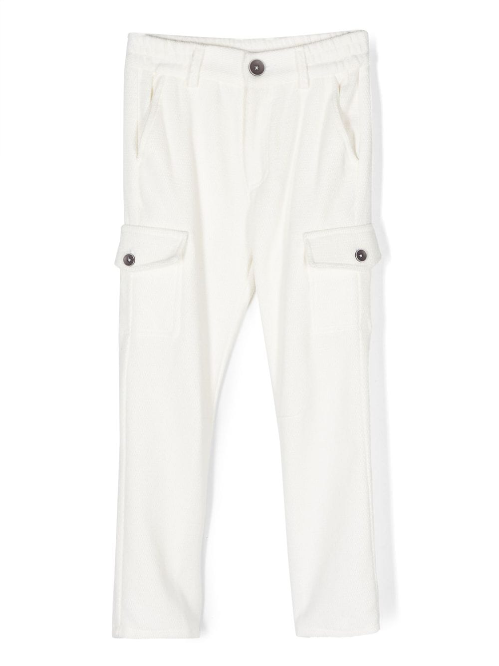 Monnalisa straight-leg cotton cargo trousers - White von Monnalisa