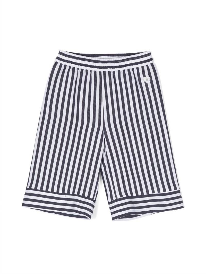Monnalisa stripe-pattern wide leg trousers - White von Monnalisa